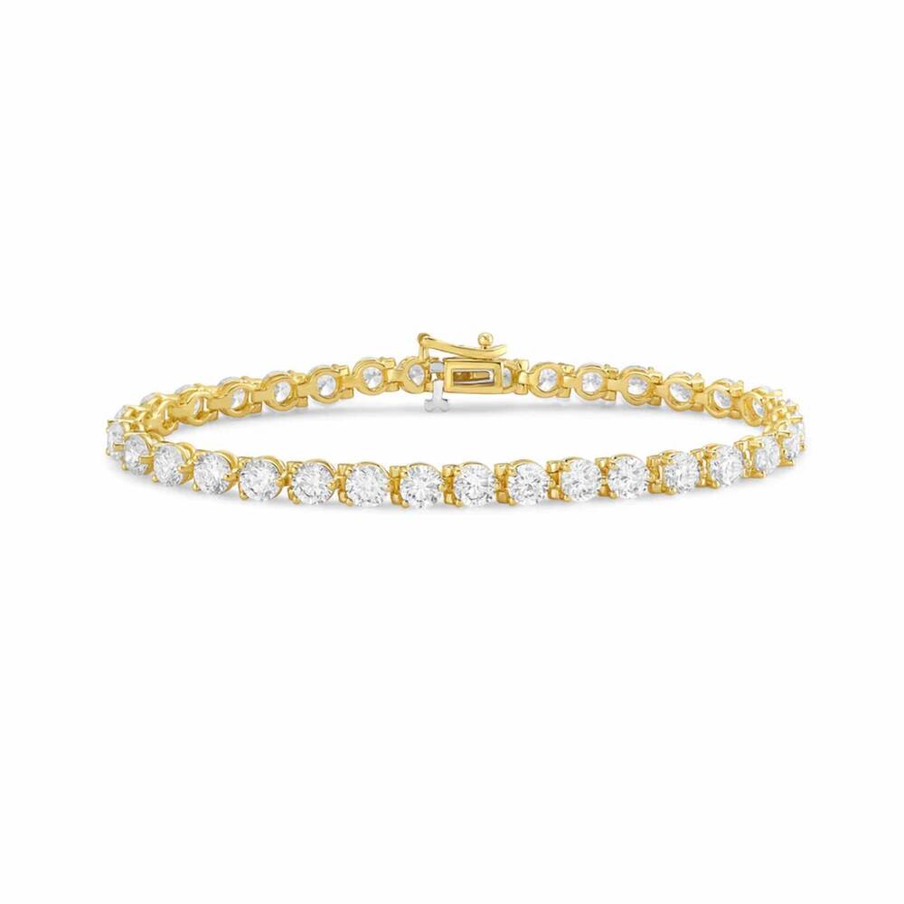 NEW DIANA M JEWELS women's round lab-grown diamond tennis bracelet (3.00 ct) - s